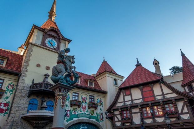 The Germany pavilion is a very popular stop on a drinking tour of Epcot