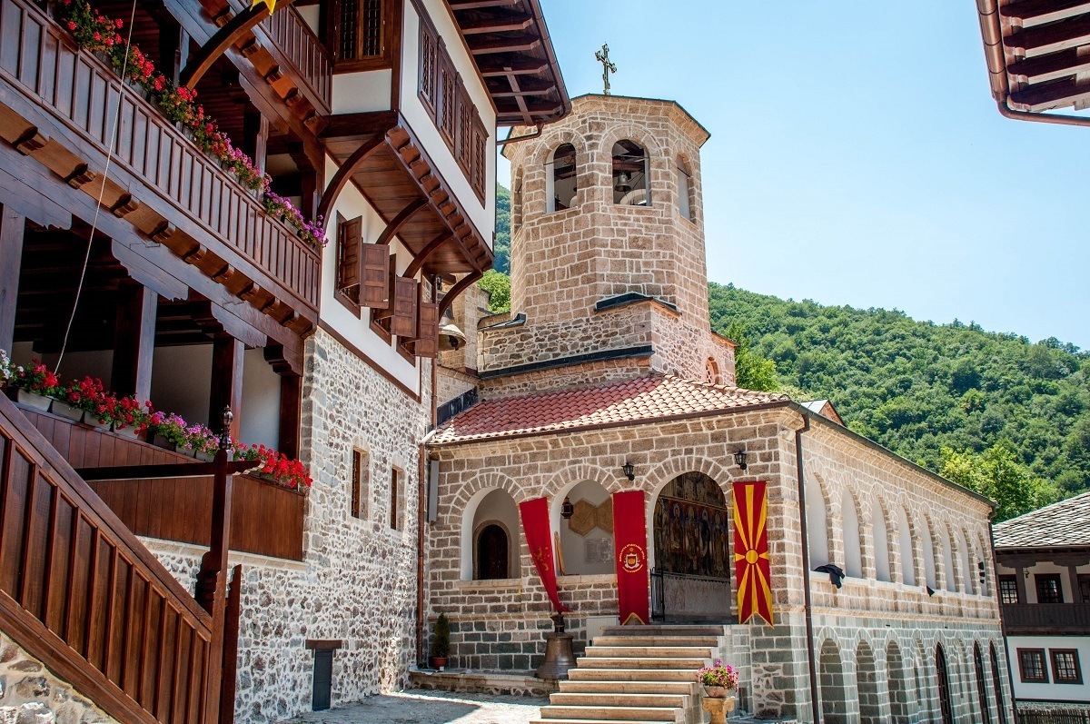 The monastery of St. John Bigorski in Mavrovo National Park in Macedonia