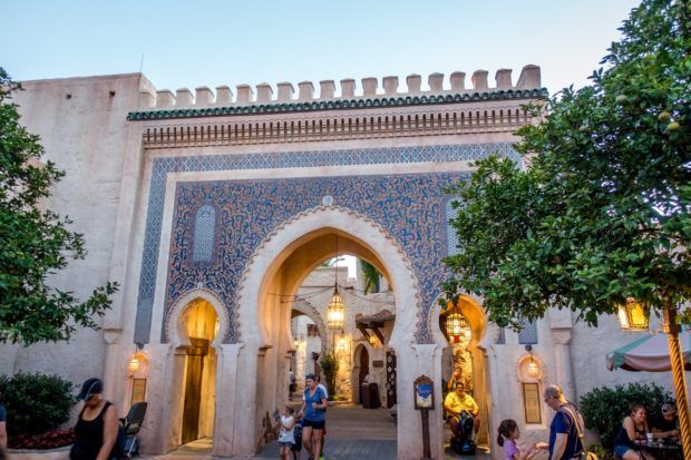 The colorful Morocco pavilion at Epcot in Orlando