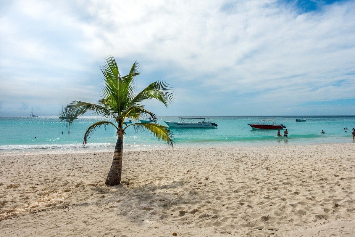 The beautiful beach on Saona Island, Dominican Republic