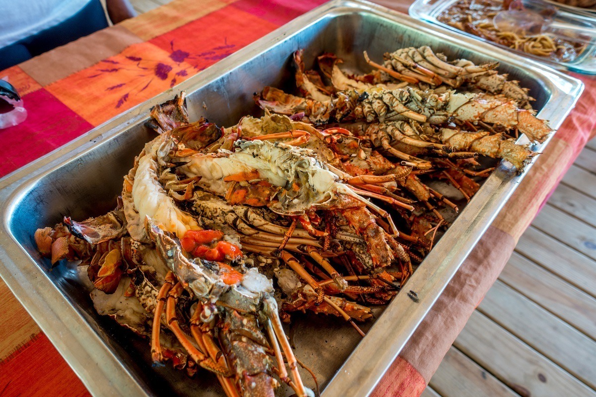 Lobster -- part of our delicious lunch on Saona Island
