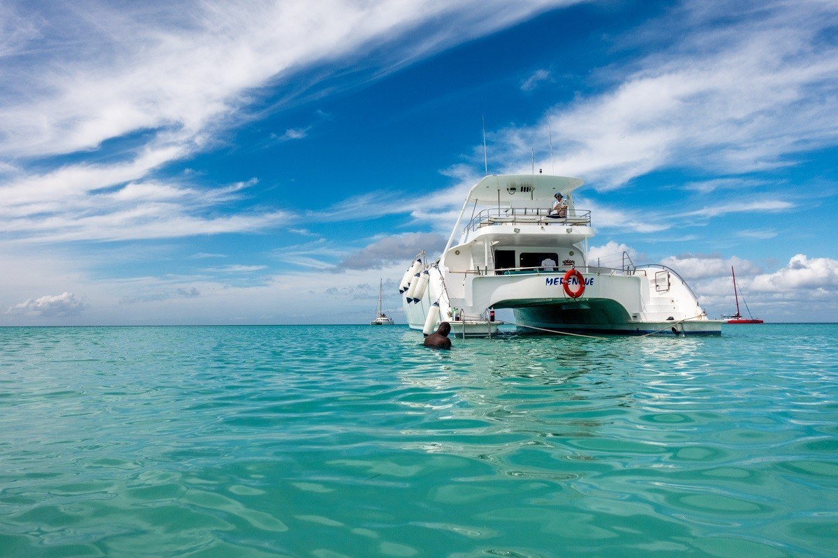 Our yacht from Punta Cana Yachts that sailed to Saona Island