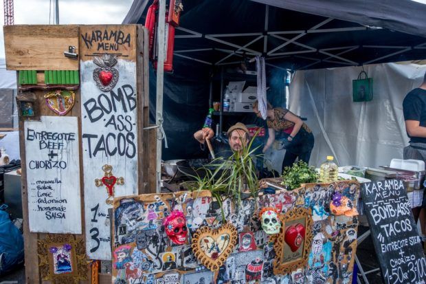 Tacos for sale at Kodbyens Mad & Marked in Copenhagen, Denmark