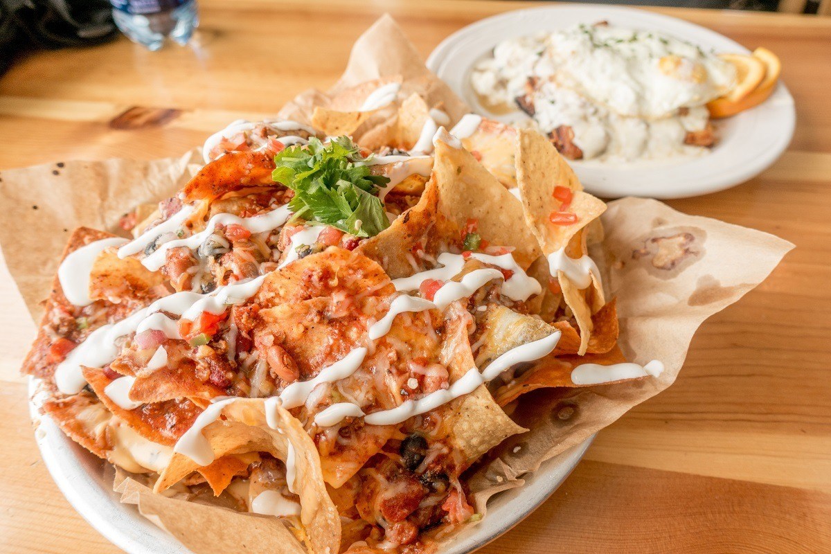 Plate full of nachos
