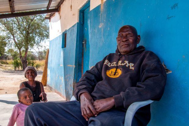 The chief of Siankaba village, Zambia, and his familiy