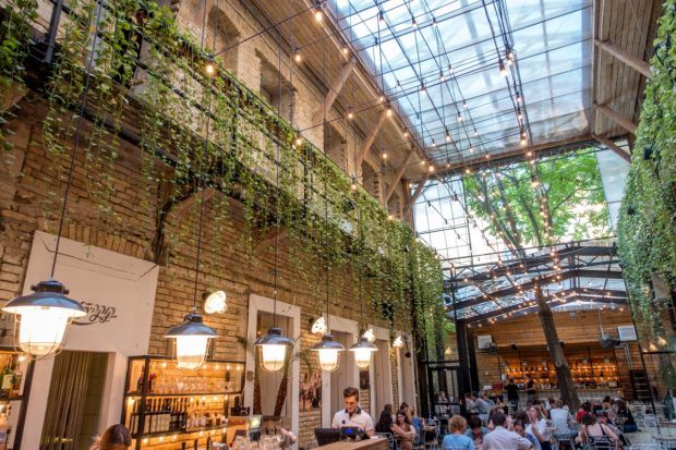 Mazel Tov ruin bar is a step up from many similar ruin bars in Budapest Hungary
