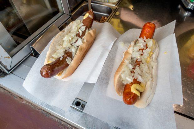 Sausage is an affordable, filling meal in Bergen, Norway
