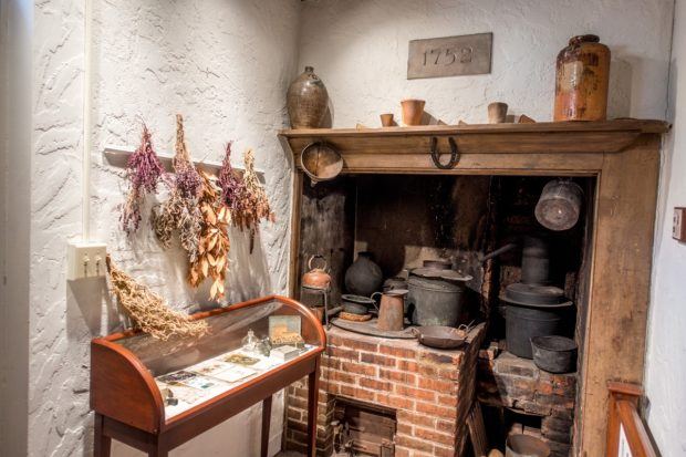 The original compounding stove from 1752 at the Moravian apothecary in Bethlehem, Pennsylvania