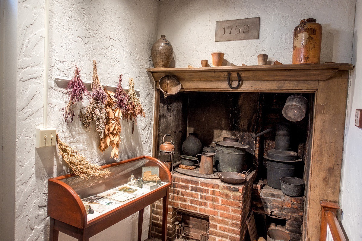 The original compounding stove from 1752 at the Moravian apothecary in Bethlehem, Pennsylvania