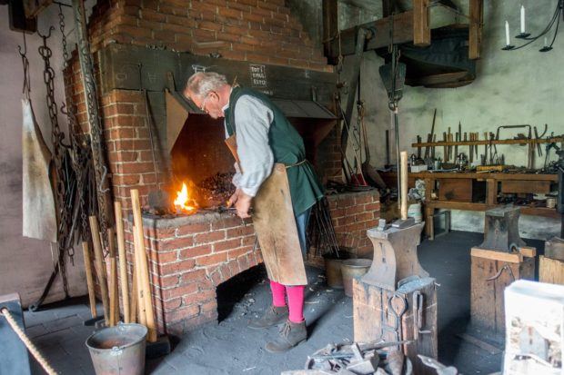 The forge is still in use at the Smithy in Bethlehem, Pennsylvania