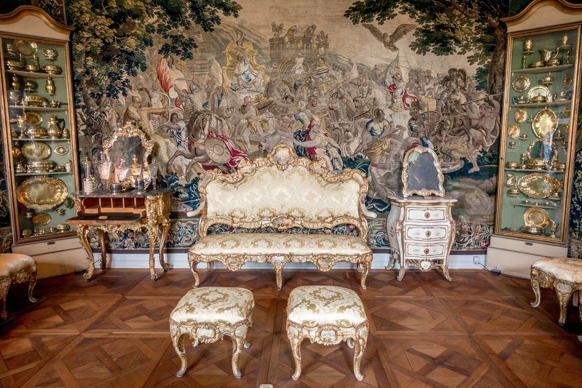 Inside Rosenborg Castle in Copenhagen, Denmark