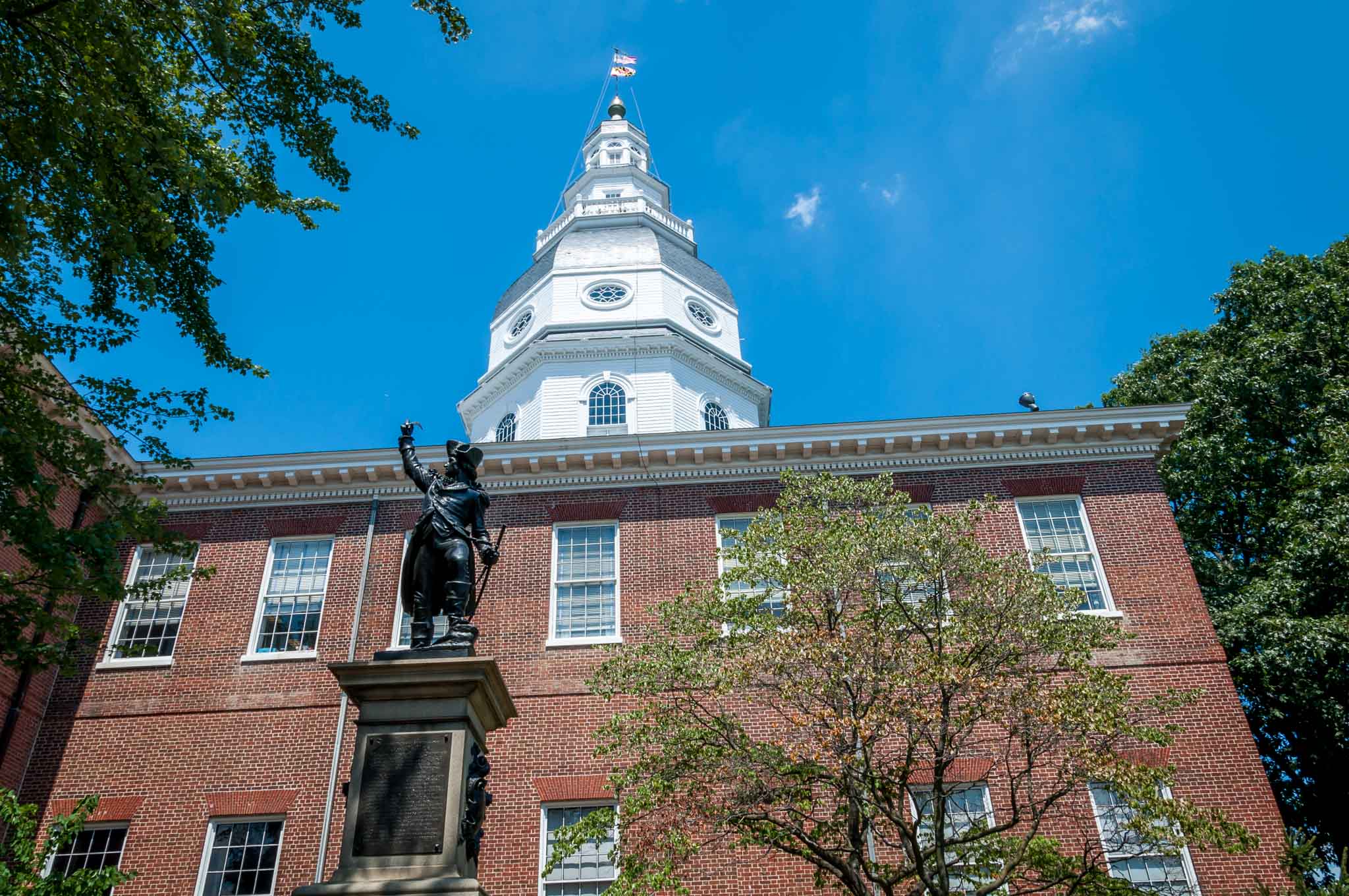 The State House in Annapolis, Maryland, is the location where George Washington resigned his commission of the Continental Army. It's one of the historic Annapolis MD attractions.