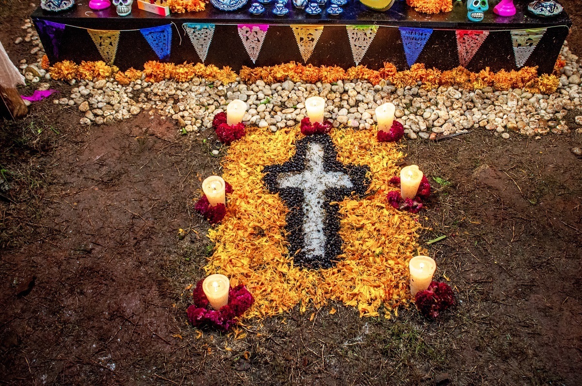 Altar for the Day of the Dead festival in Mexico