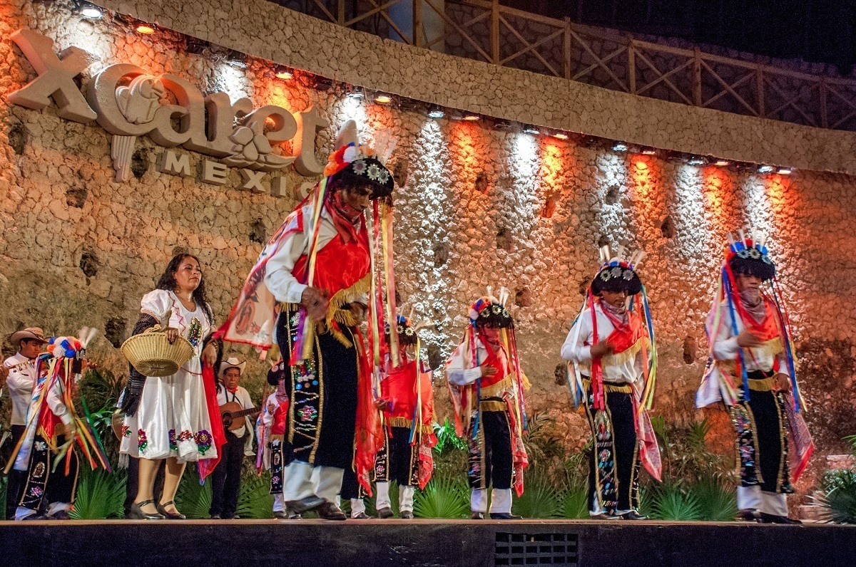 Dancers from Puebla performing at the Festival of Life and Death