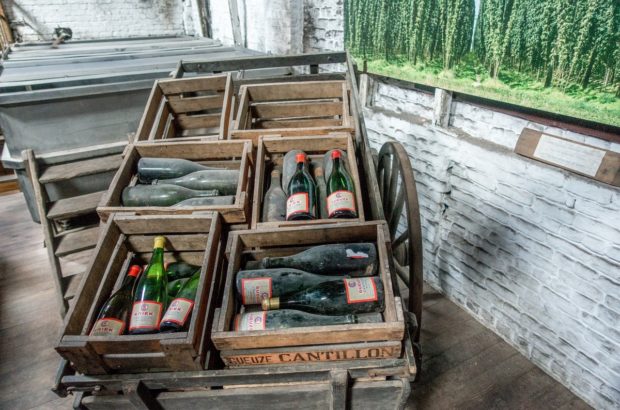 A Tour Like No Other at Cantillon Brewery in Brussels Bottles on display at Cantillon Brewery in Brussels, Belgium