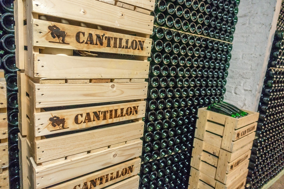 Bottles and crates of beer