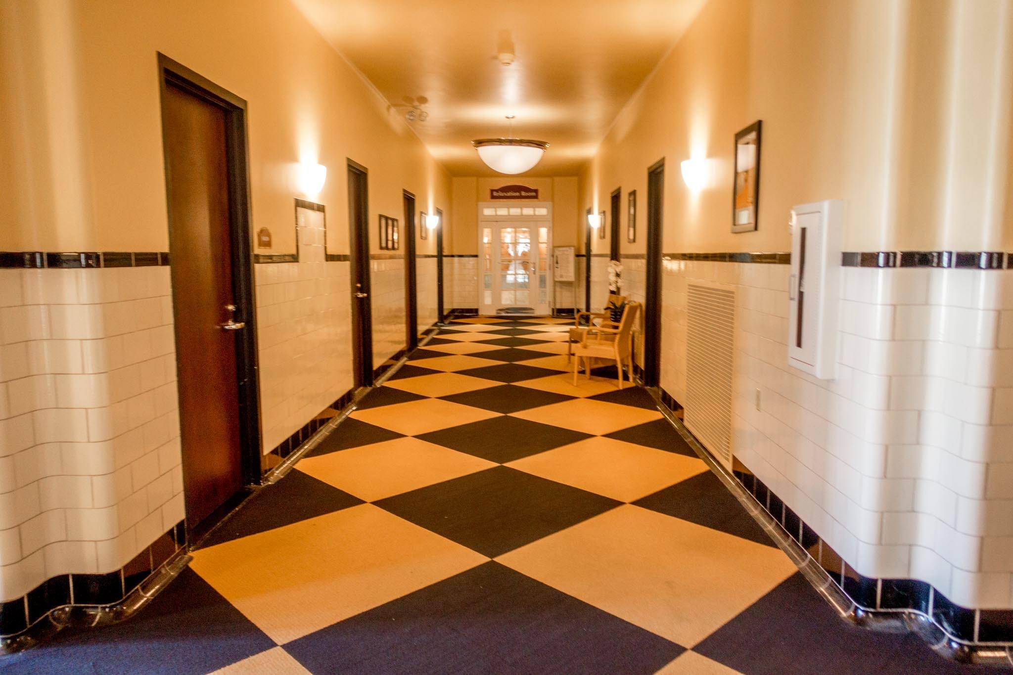 The storied halls of the Roosevelt Baths & Spa, the Saratoga Springs spa