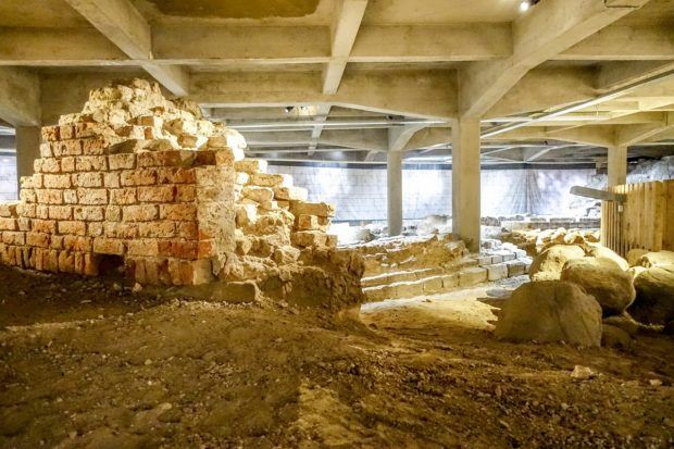 The ruins under Christiansborg Palace in Copenhagen