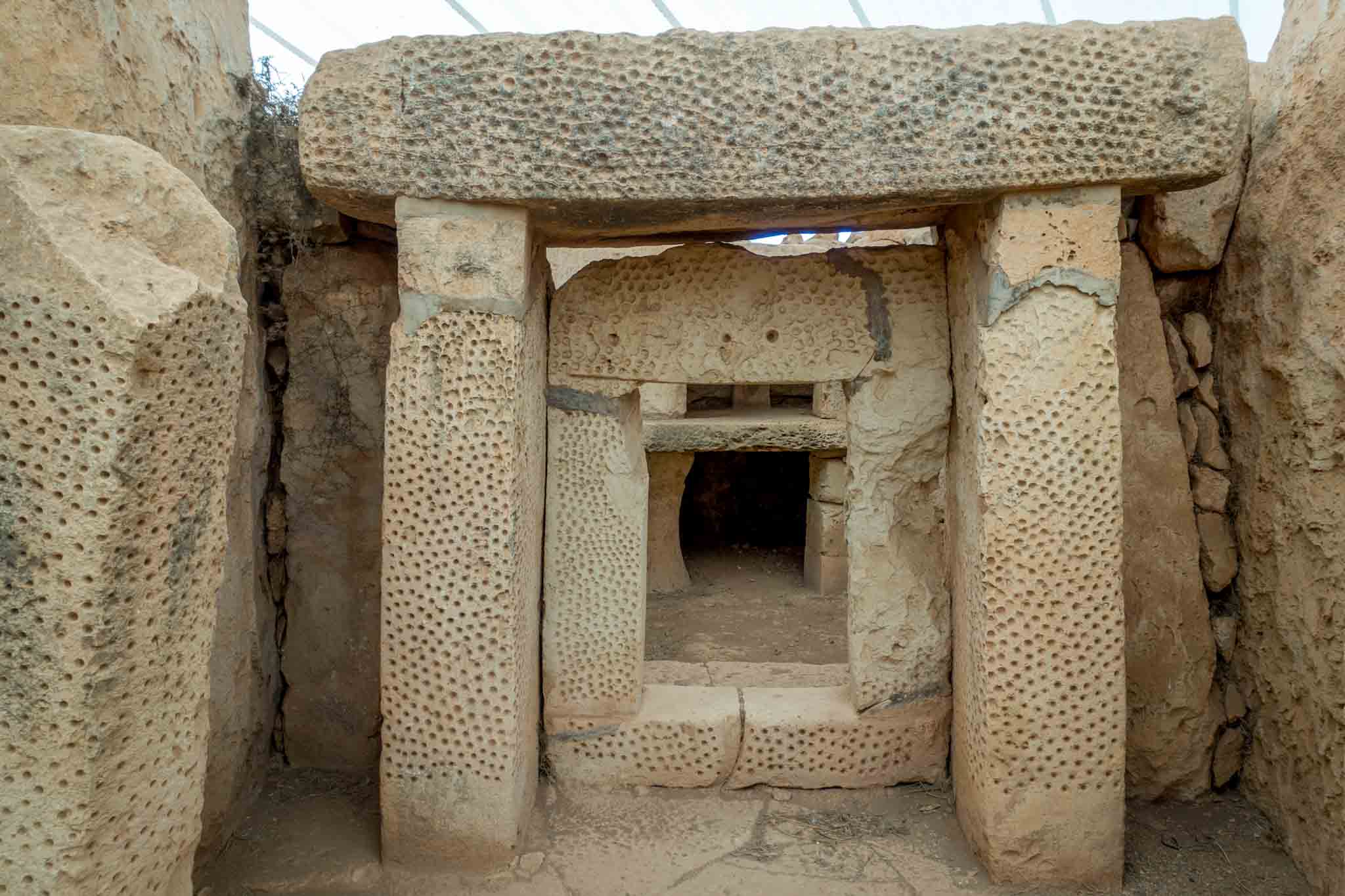 Hammered stones of Megalithic Temples of Malta