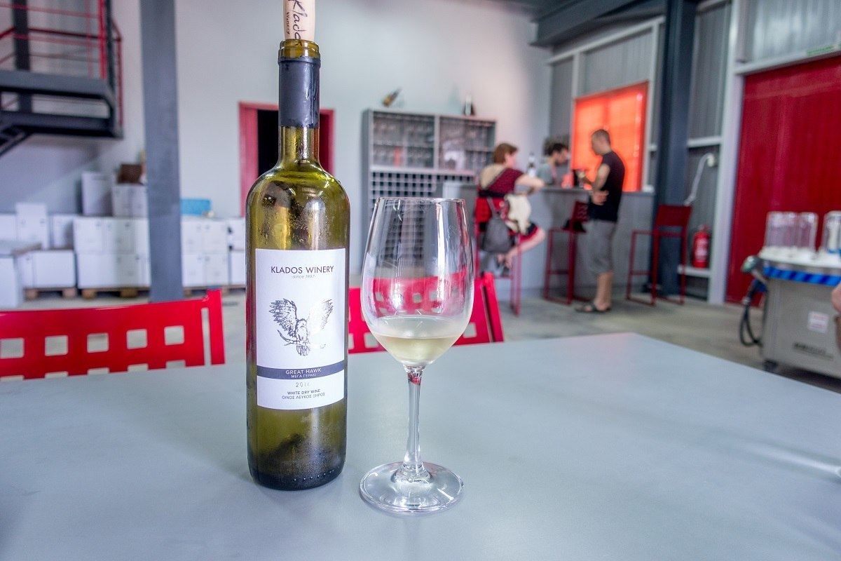 Wine tasting at Klados Winery in Crete, Greece