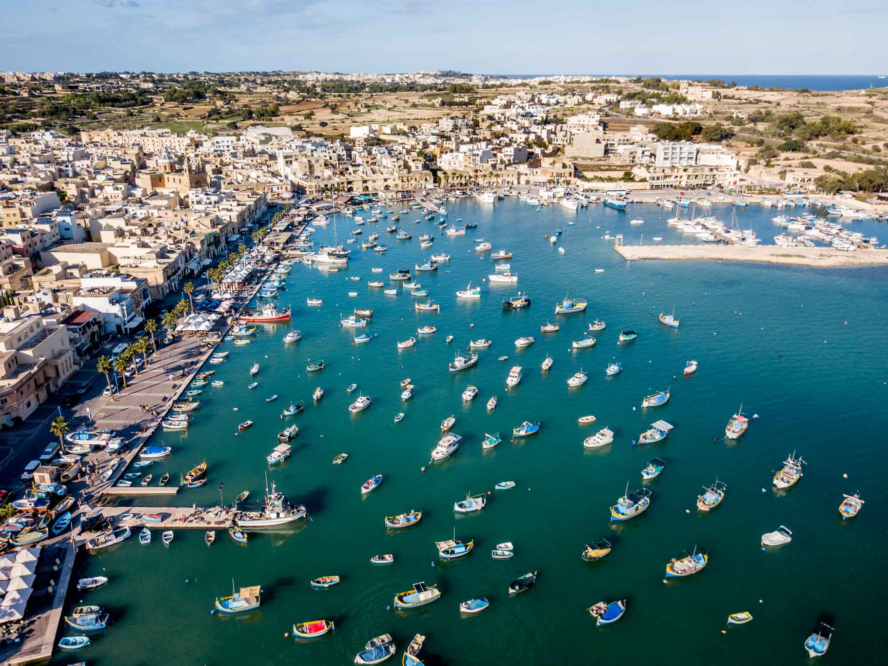 Fishing boats in the bay of Marsaxlokk