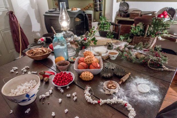 Christmas decorations at the Shriver House Museum in Gettysburg, PA