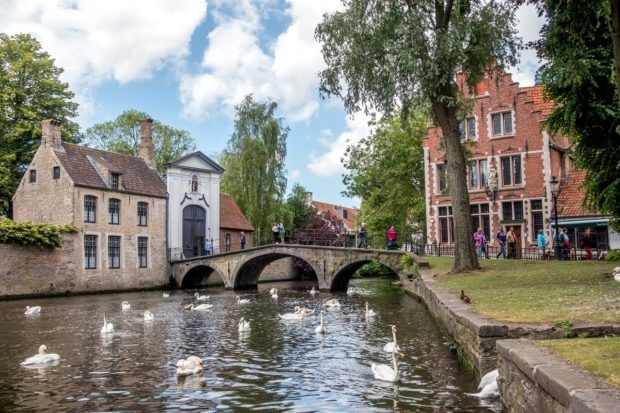 Stop by Minnewater Lake if you have 2 days in Bruges