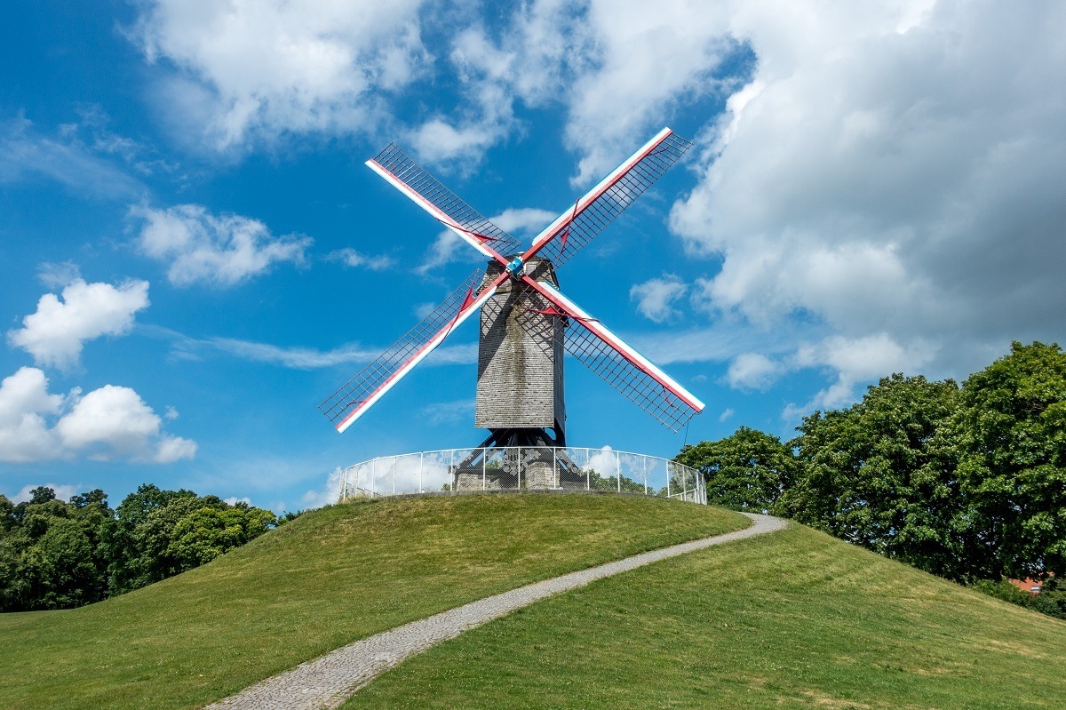 Visiting the windmills is one of the unexpected Bruges activities