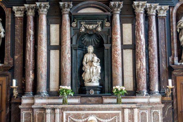 Seeing Michelangelo's Madonna in Bruges is one of the cool things to do in Bruges in a day
