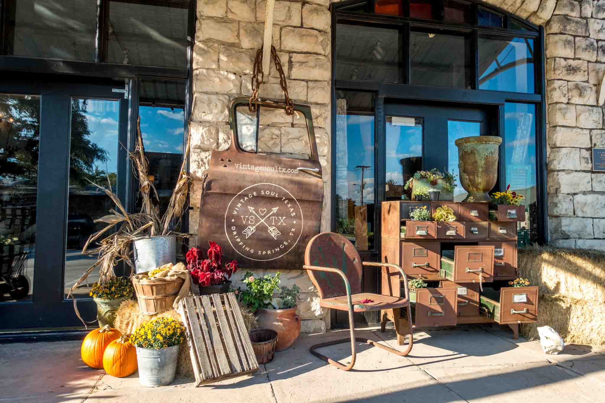 Go shopping at all the boutiques like Vintage Soul TX when you visit downtown Dripping Springs