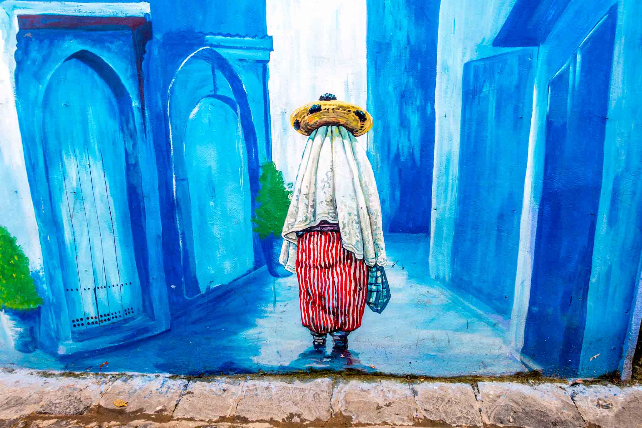 Mural in Chefchaouen, Morocco