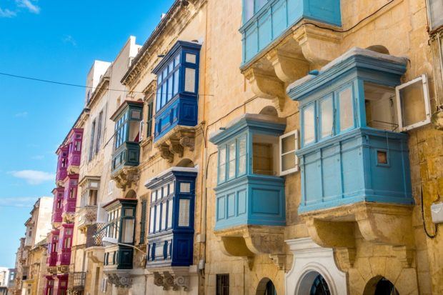 The spectacular balconies of Malta