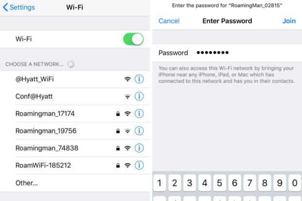 To use the ROAMING MAN travel wifi mobile hotpsot, simply input the password.