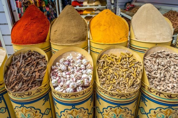 Eating Like a Local on a Marrakech Food Tour The spice souk of the medina on a Marrakesh Food Tour