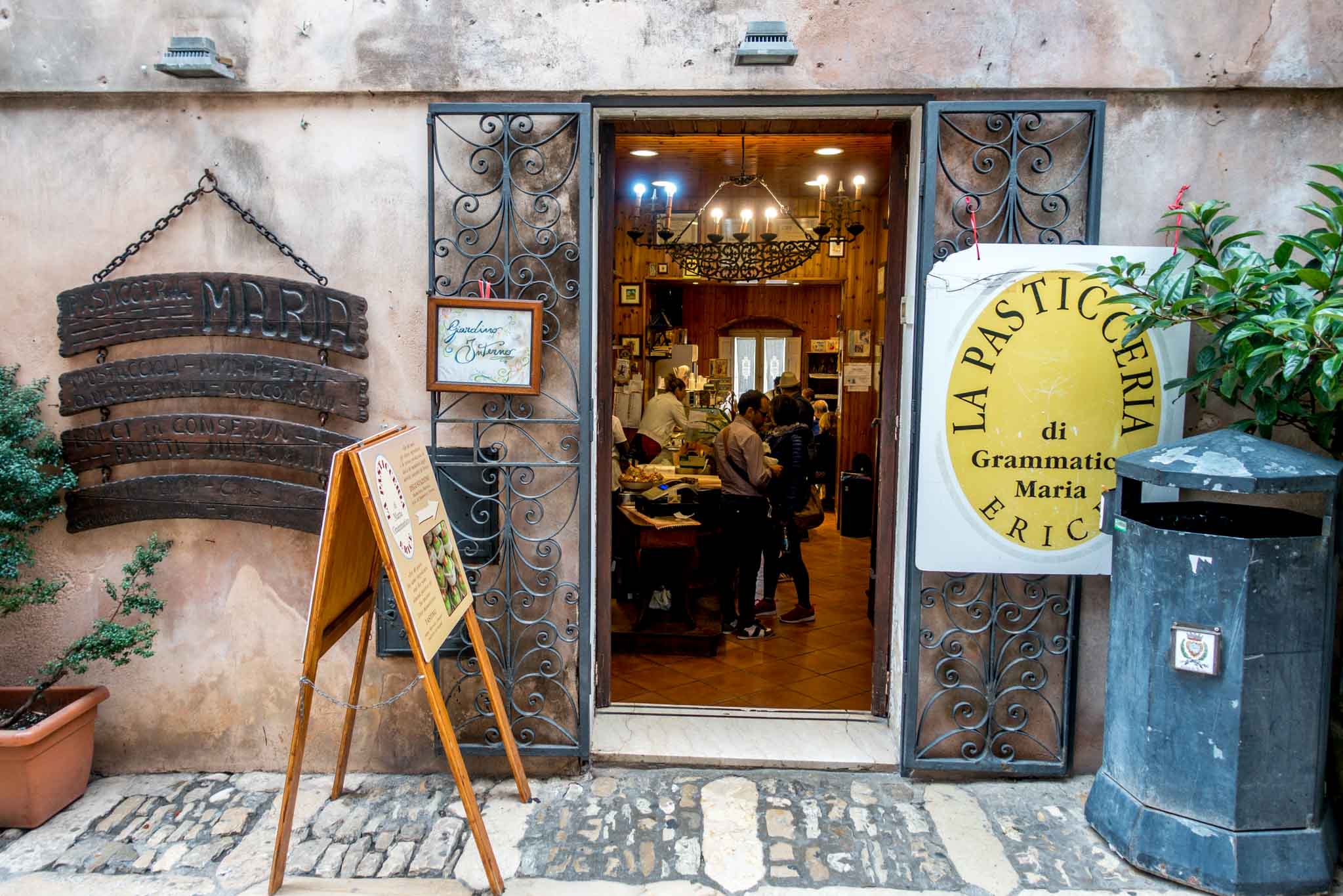 Exterior of pastry shop in Erice