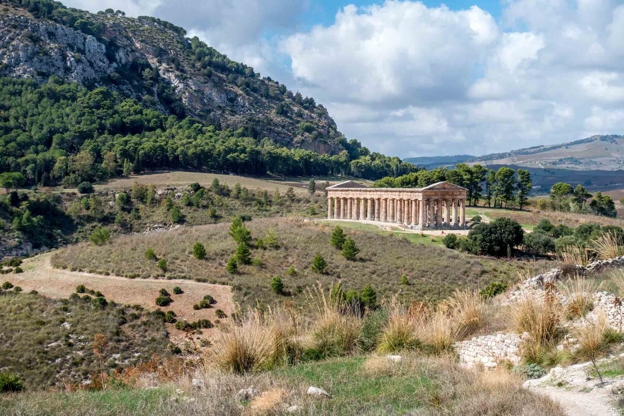 Doric Temple in a valley at Segesta