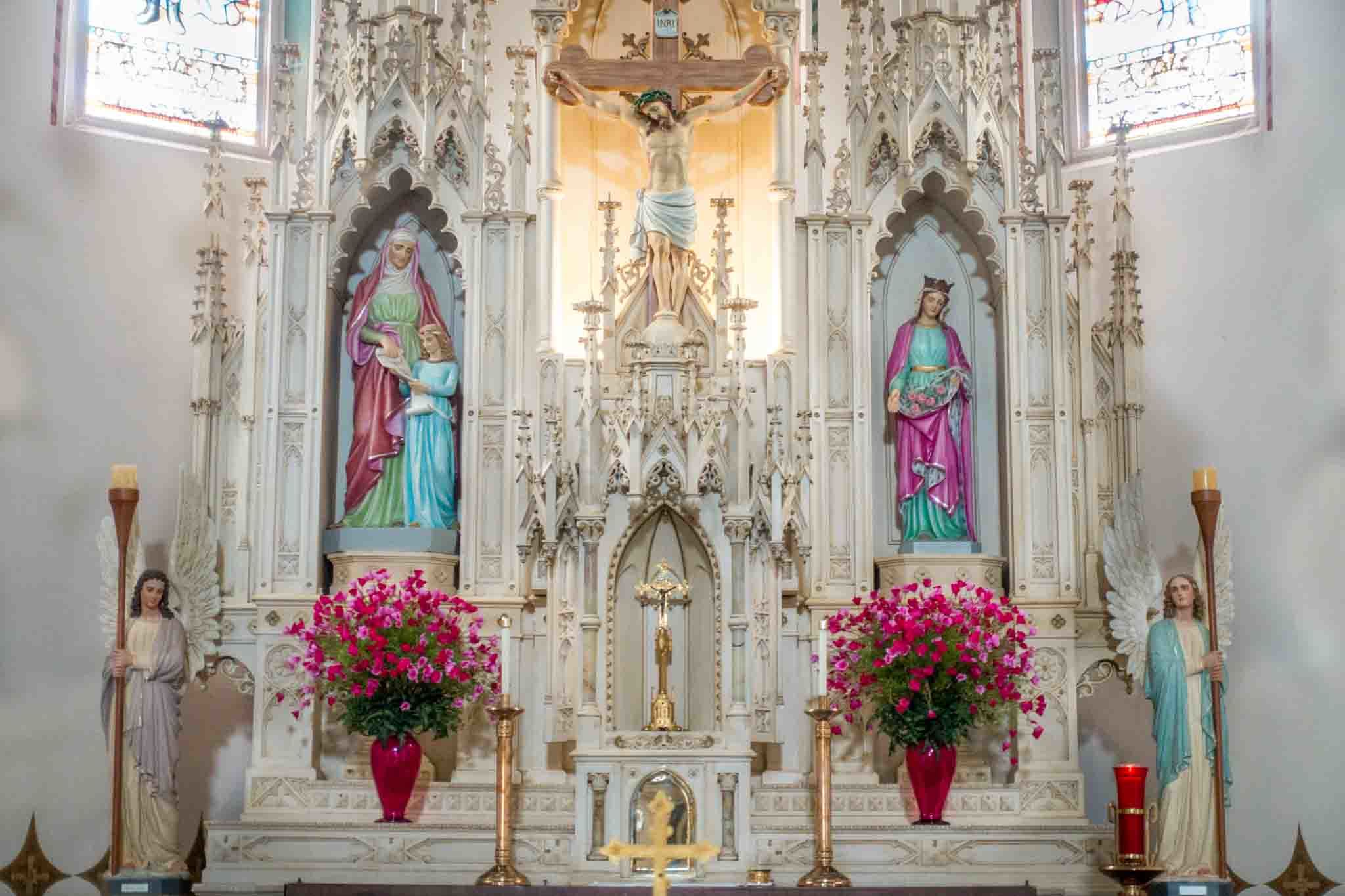 The altar of St. Mary's Catholic Church in Fredericksburg, Texas