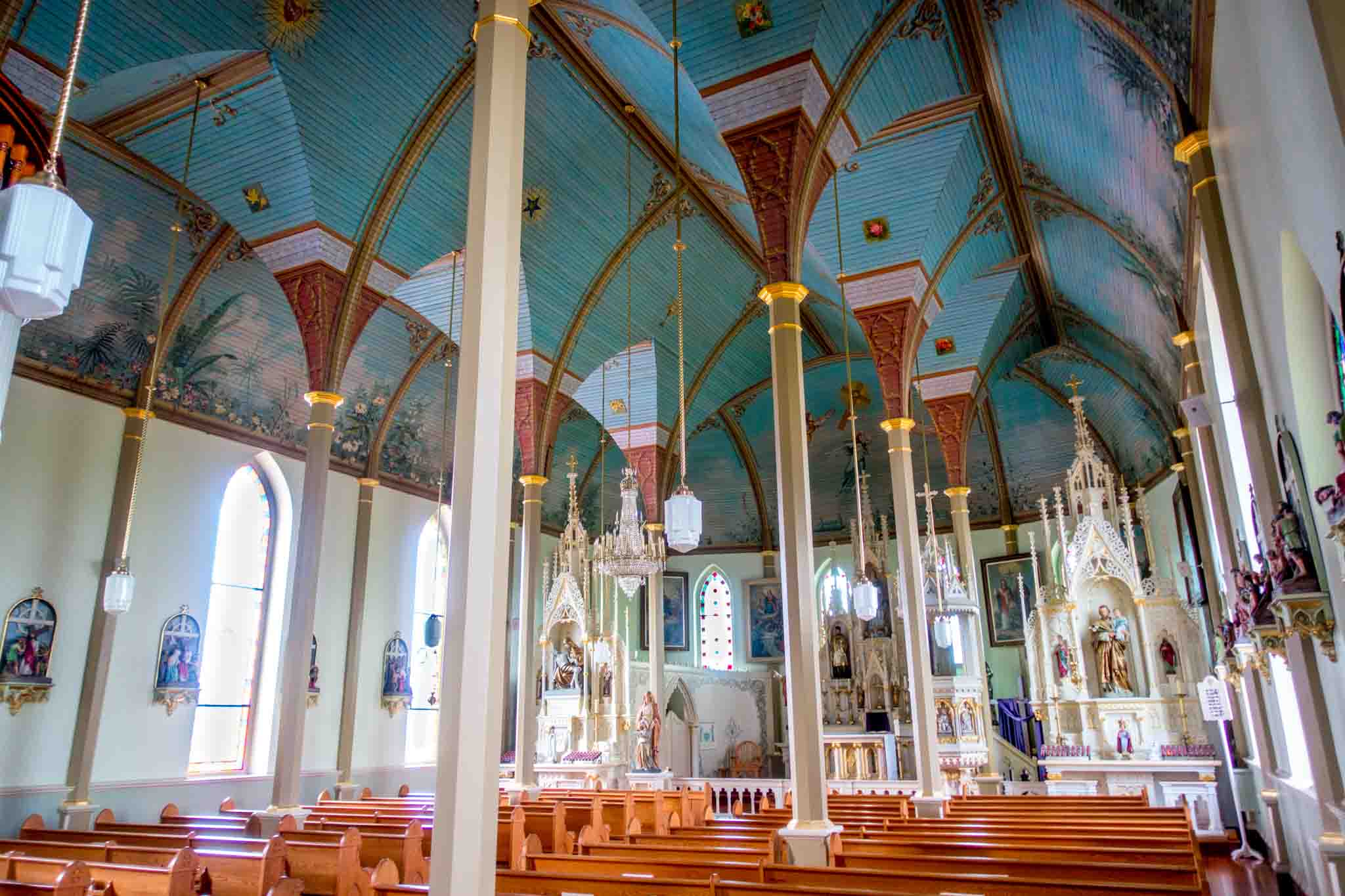 Sanctuary of St. Mary's Church in Praha Texas