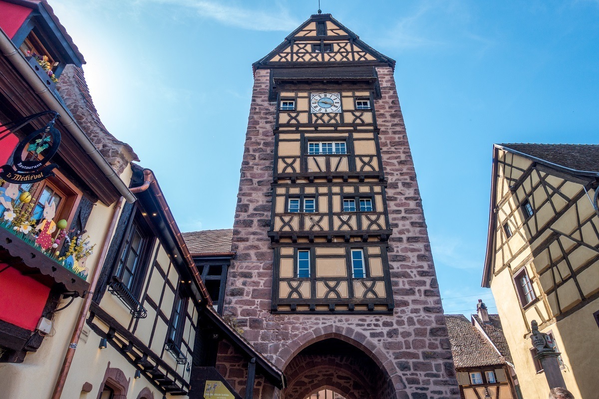 Le Dolder, a guard tower in Riquewihr, Alsace France, that dates from 1291