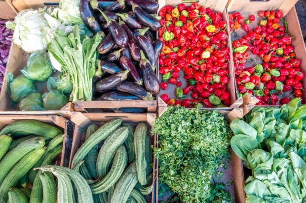 Vegetables at the Mercato Ballarò Palermo. Shopping here has been a part of life in Palermo, Italy, for centuries.