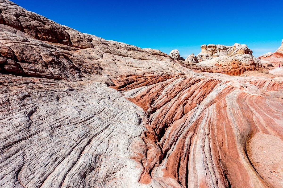 Striations in sandstone rock