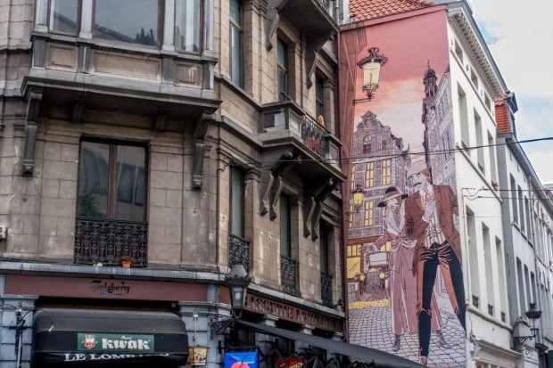 Book a hotel in Brussels to see sights like the Comic Strip route