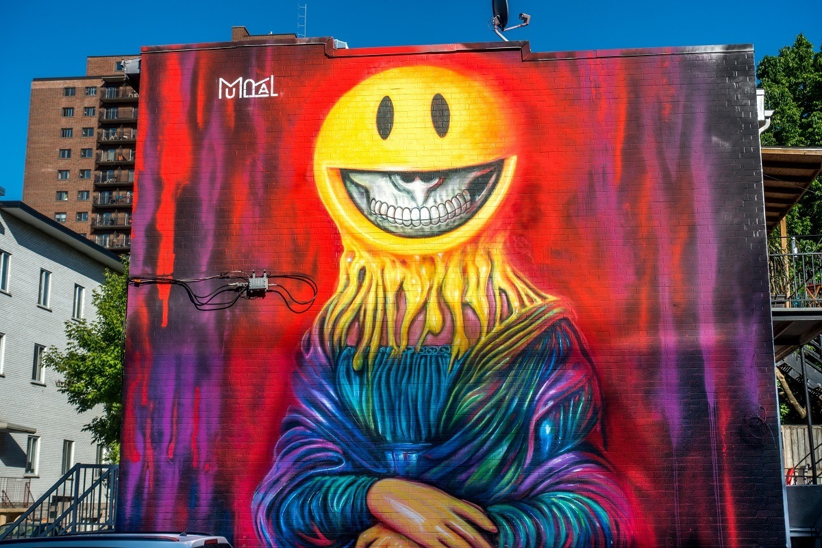 Wondering what to do in Montreal Canada? Go check out the street art like this mural by Ron English