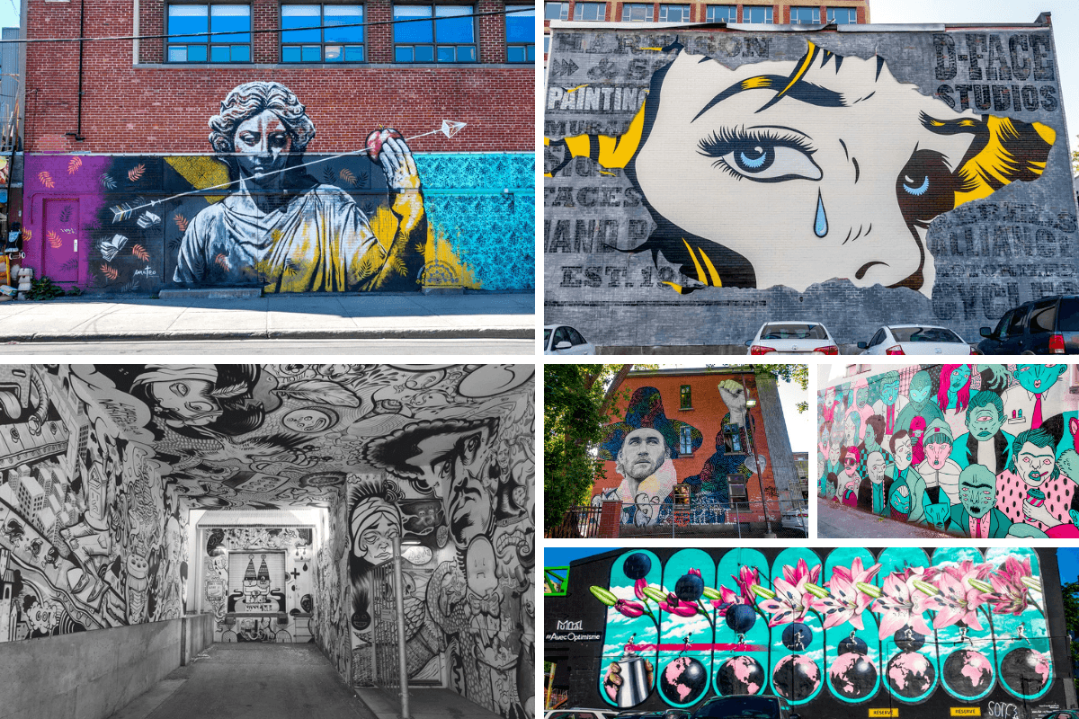Street art murals