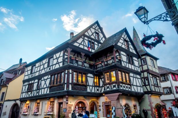 Kaysersberg, France, is one of the cutest towns near Strasbourg to visit at Christmas