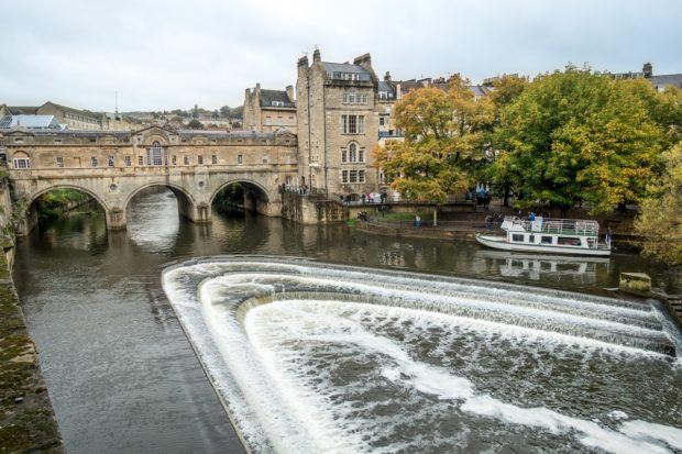 Pulteney Bridge in Bath, England