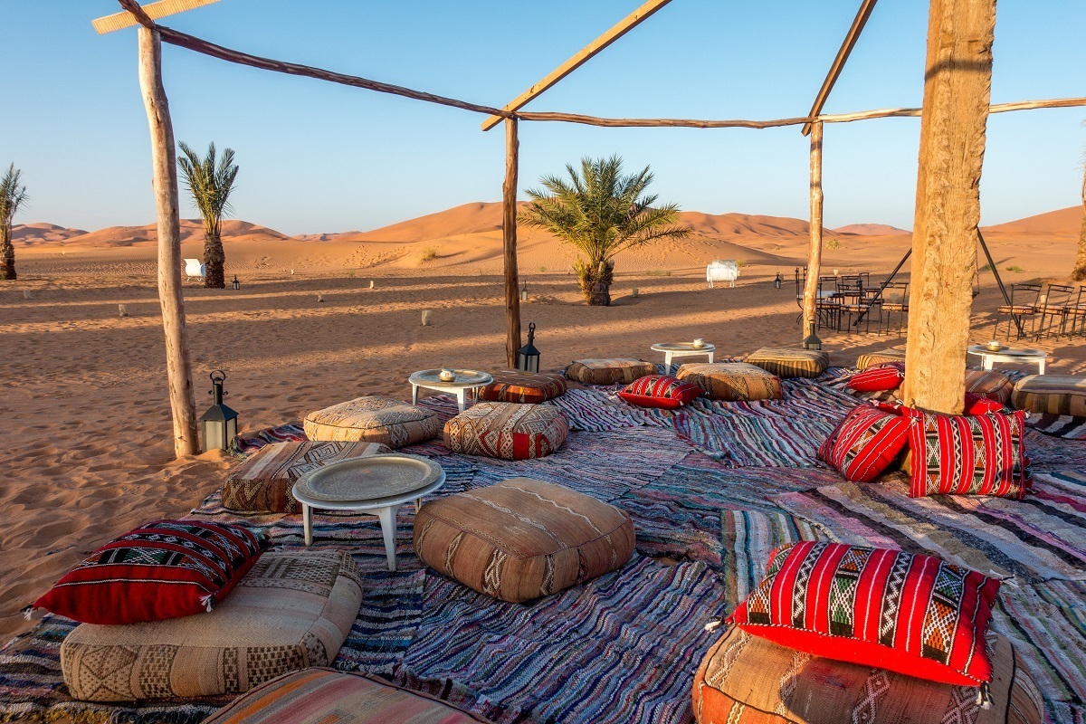 Staying at a desert camp is one of the best things to do in Morocco