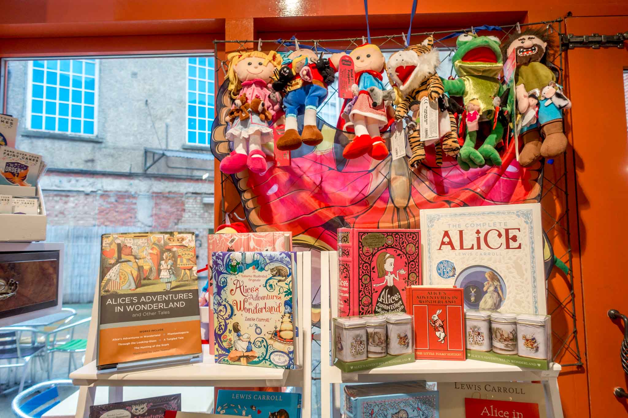 Alice in Wonderland items at The Story Museum cafe