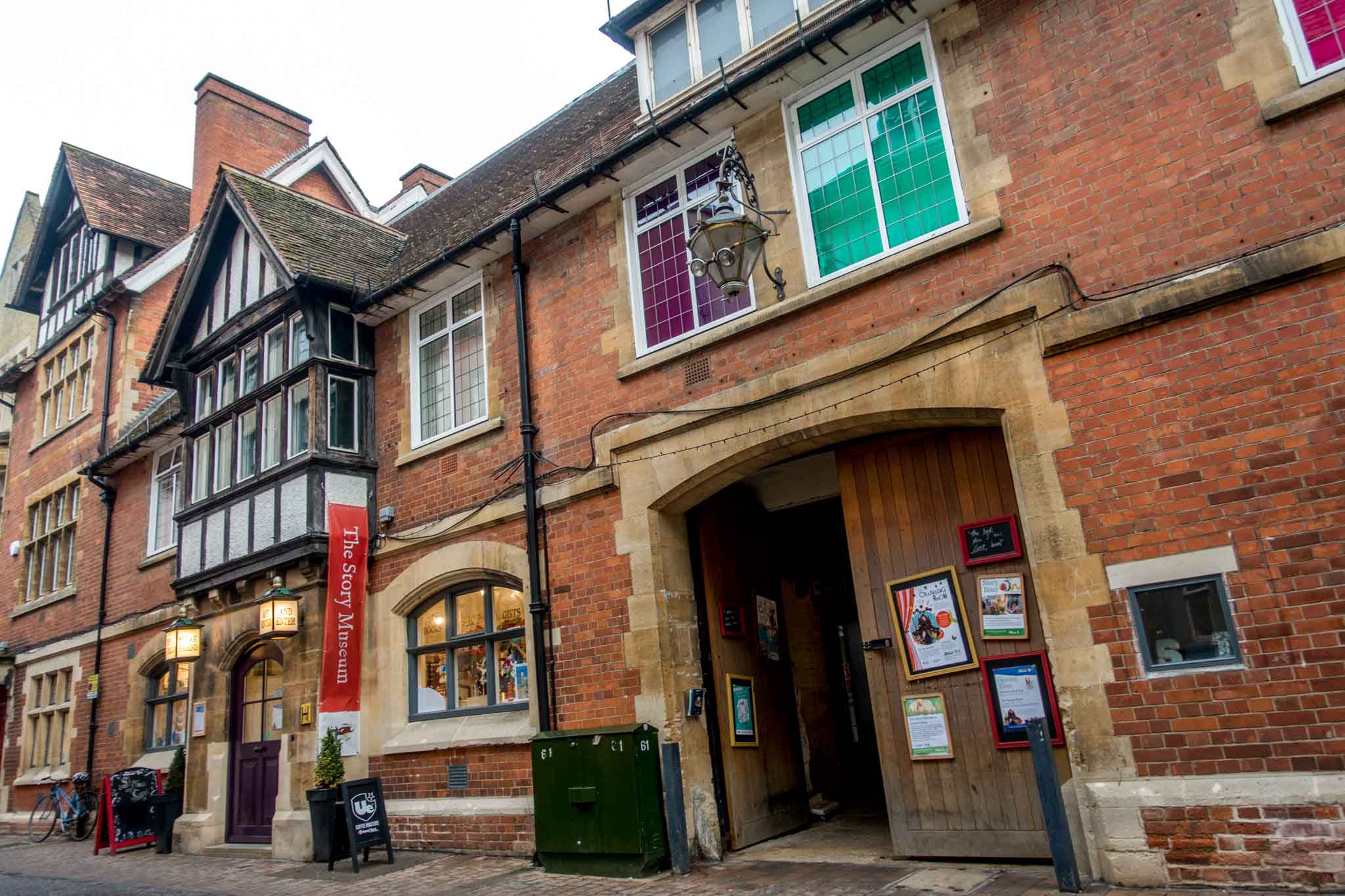 Exterior of the building and signage for The Story Museum