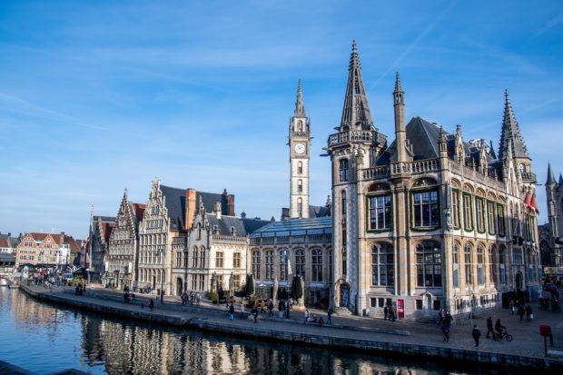 Hanging out along the quays is what to do in Ghent on a sunny day